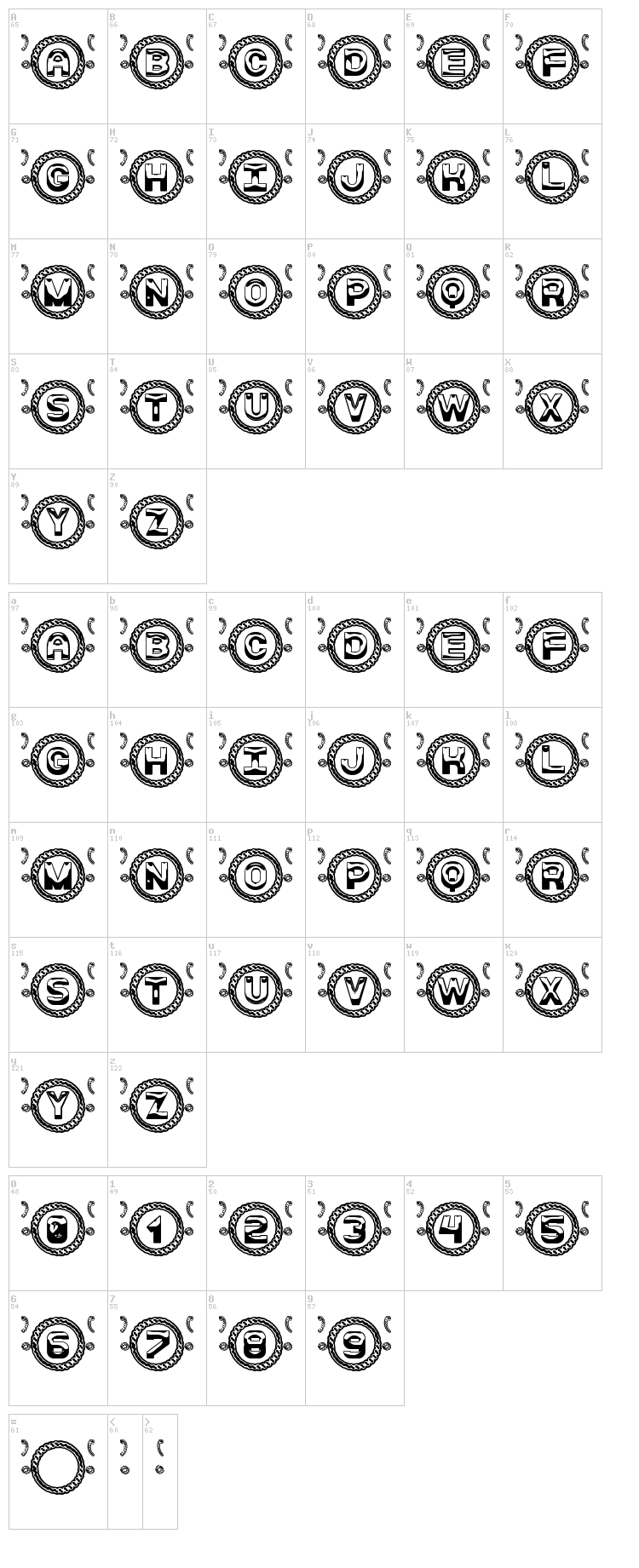Comely St font map